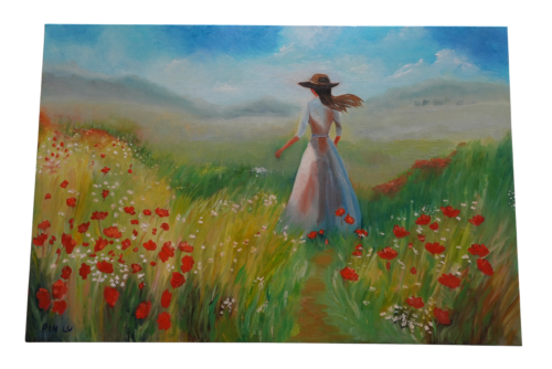 Lady in the Flower Field